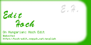 edit hoch business card